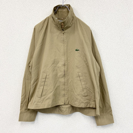 ～80s　LACOSTE　ラコステ　フルジップブルゾン/スイングトップ　ヴィンテージ　茶　ライトブラウン　Lサイズ