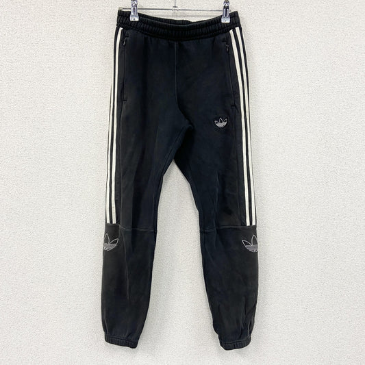 adidas　アディダス　スウェットパンツ　トレフォイルロゴ　デカロゴ　ワッペン　刺繍ロゴ　黒　ブラック　Mサイズ