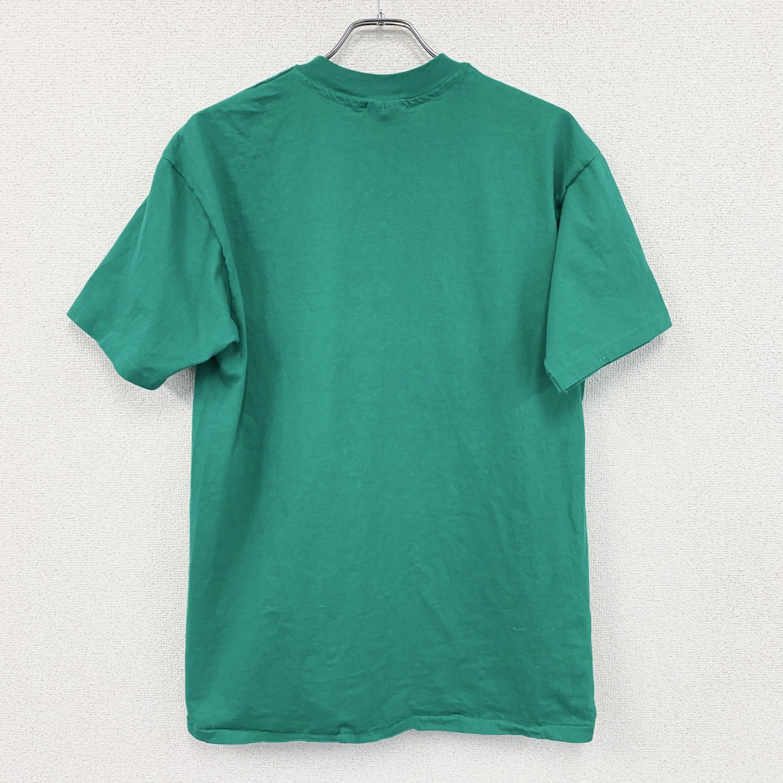 90s　Hanes　ヘインズ　半袖プリントTシャツ　ヴィンテージ　シングルステッチ　緑　グリーン　XLサイズ