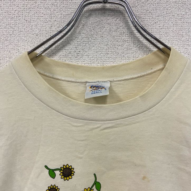 90s　crazy shirts　半袖プリントTシャツ　クリバンキャット　猫　白　ホワイト　Sサイズ　　