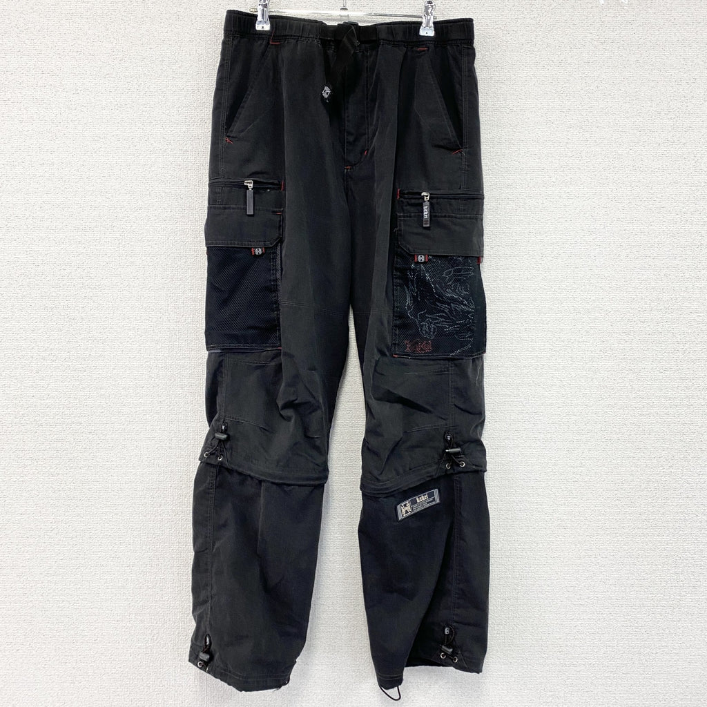 Kakei　カーゴパンツ　ハーフパンツ　2WAY　黒　ブラック　Mサイズ