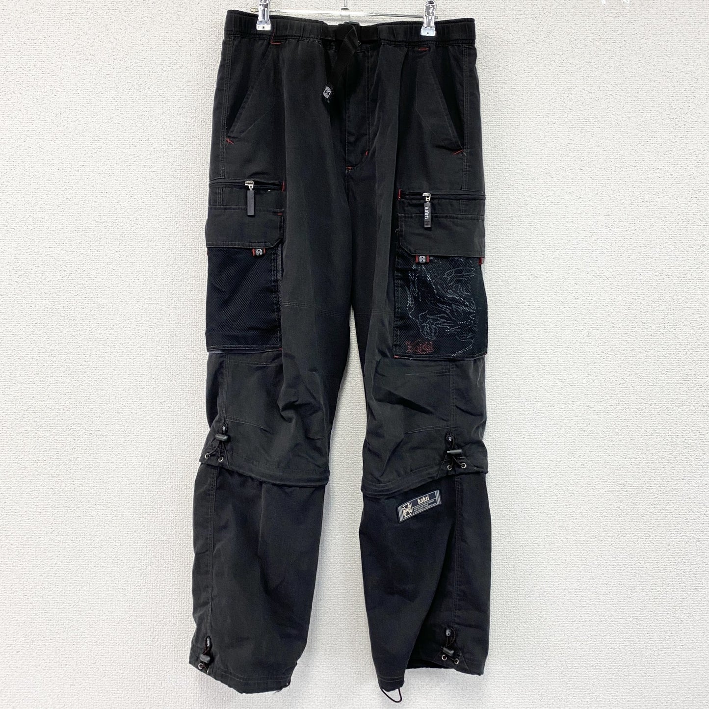 Kakei　カーゴパンツ　ハーフパンツ　2WAY　黒　ブラック　Mサイズ
