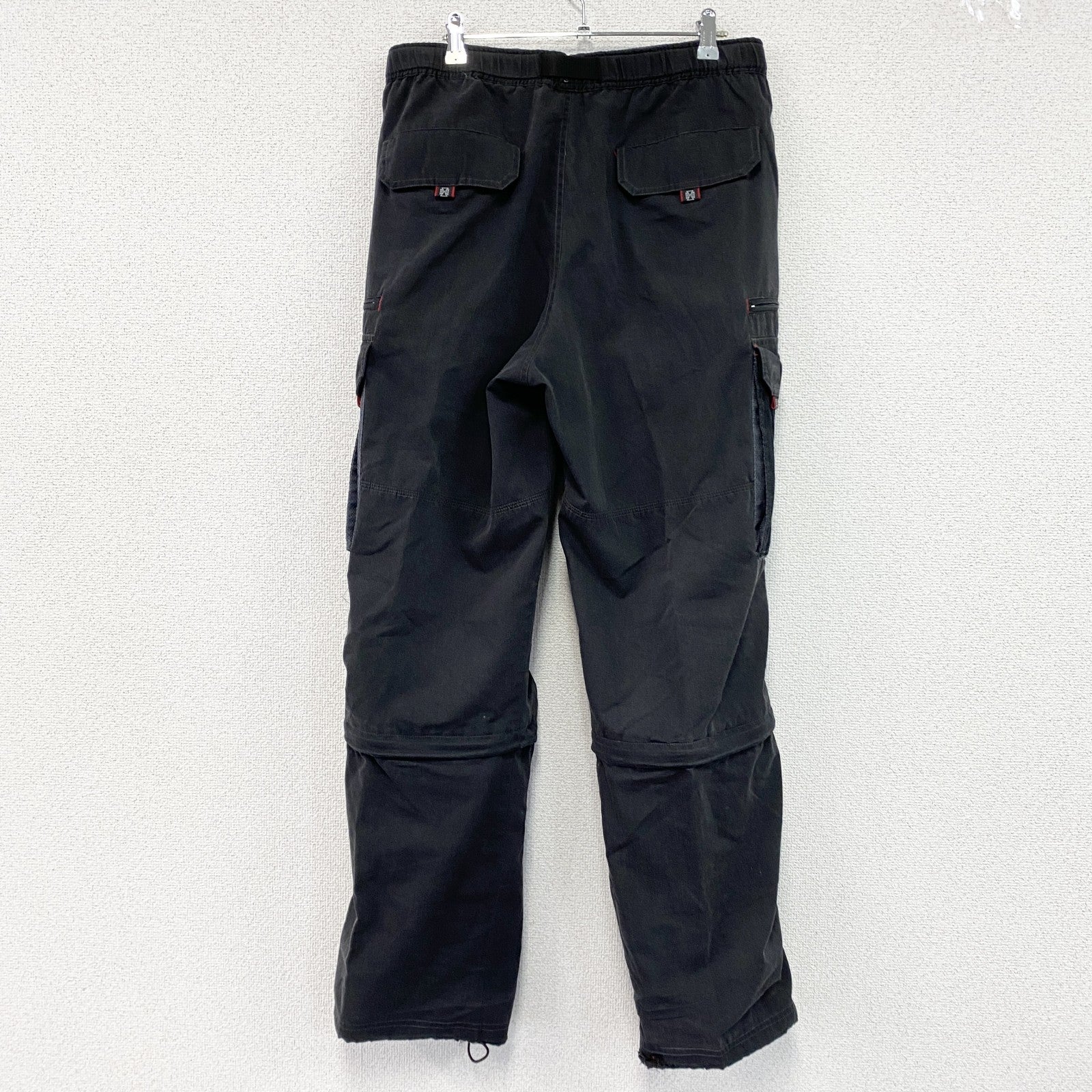 Kakei　カーゴパンツ　ハーフパンツ　2WAY　黒　ブラック　Mサイズ