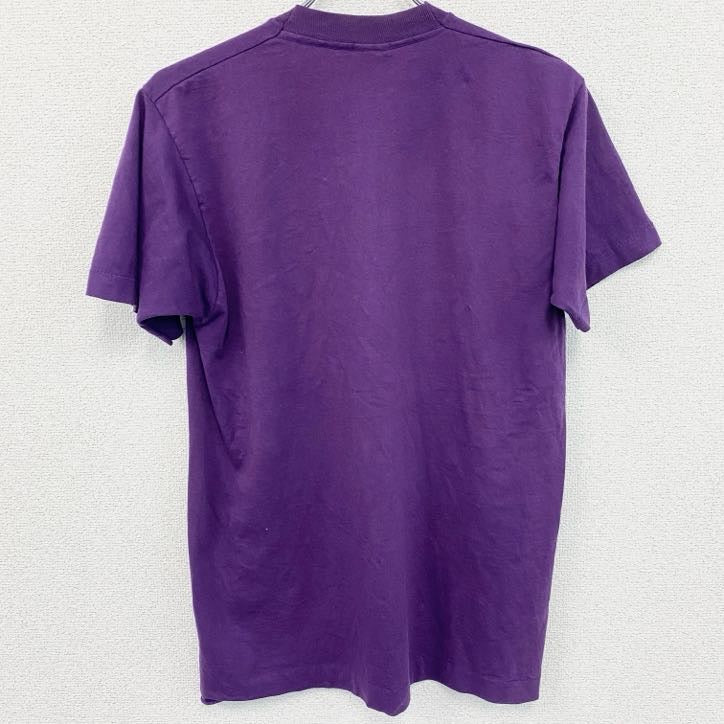 80s～　SCREEN STARS　半袖プリントTシャツ　ヴィンテージ　シングルステッチ　紫　パープル　Lサイズ