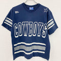 90s　PRO LAYER　半袖プリントTシャツ　シングルステッチ　カウボーイズ　アメフト　青　ブルー　Lサイズ