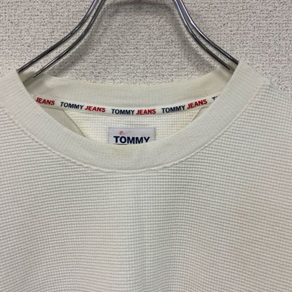 TOMMY JEANS　トミージーンズ　半袖ワッフル地Tシャツ　ポケT　白　ホワイト　Sサイズ　　