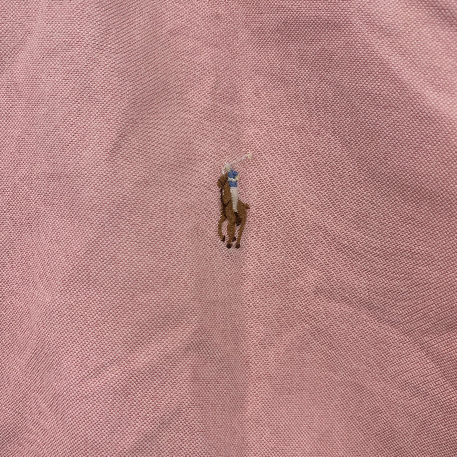 Ralph Lauren　ラルフローレン　長袖ボタンダウンシャツ　刺繡ロゴ　ピンク　141/2-32サイズ