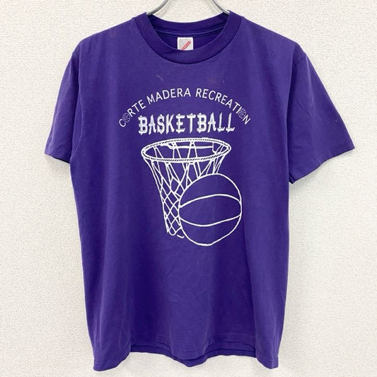 ～90s　JERZEES　ジャージーズ　半袖プリントTシャツ　ヴィンテージ　バスケ　紫　パープル　Lサイズ