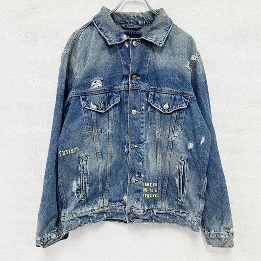 ZARA　ザラ　デニムジャケット/Gジャン　インディゴ　Ｍサイズ