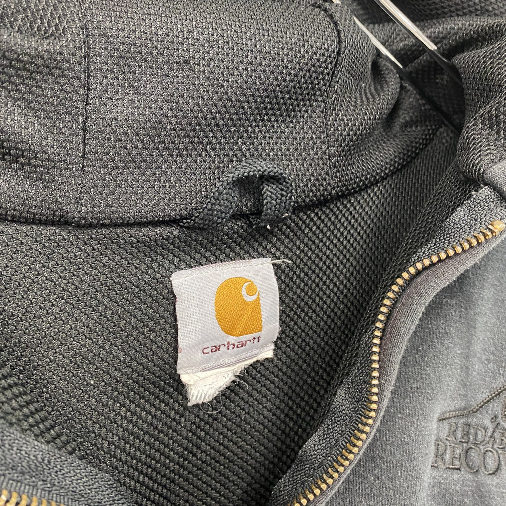 carhartt　カーハート　フルジップスウェットパーカー　ワンポイント刺繡ロゴ　黒　ブラック