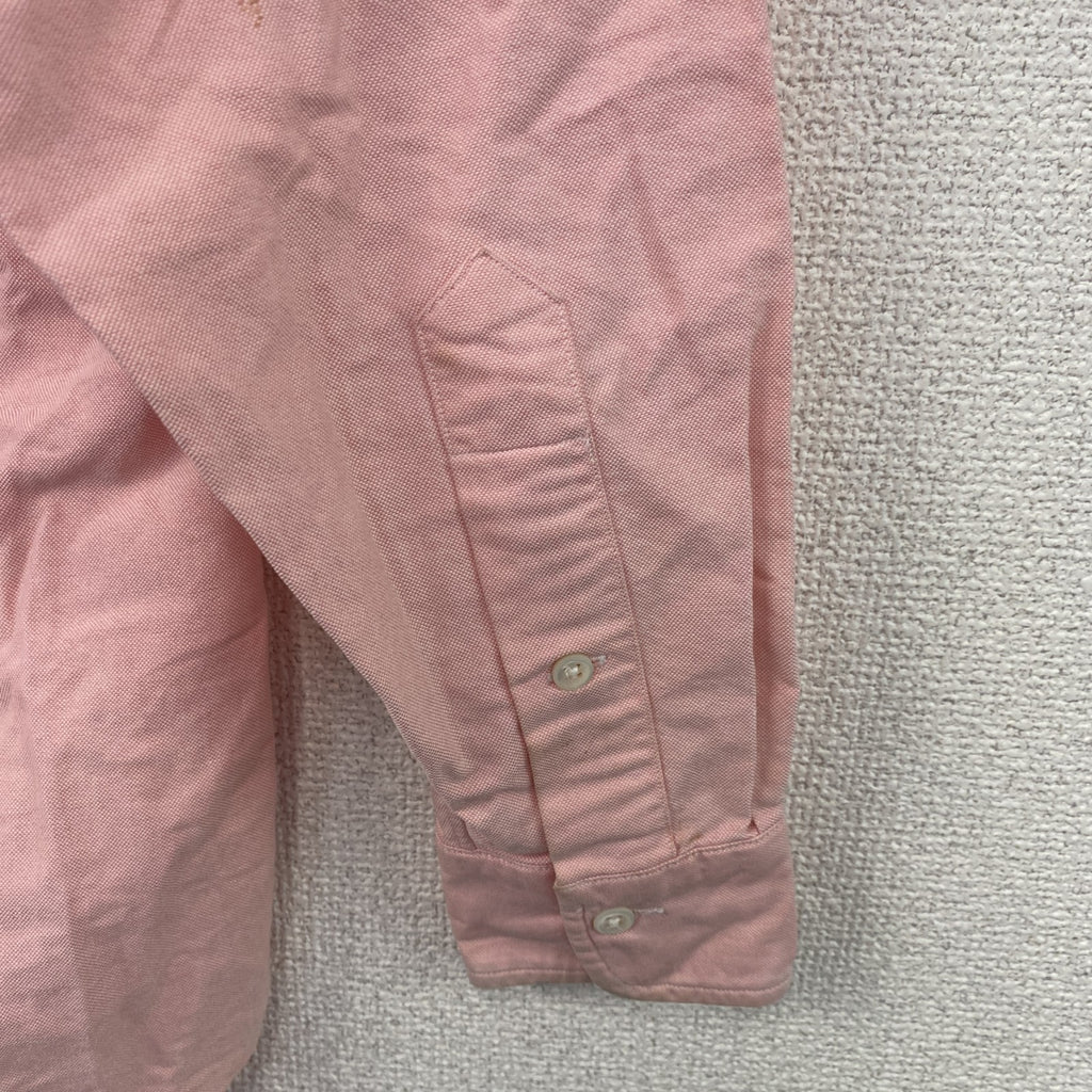 Ralph Lauren　ラルフローレン　長袖ボタンダウンシャツ　刺繡ロゴ　ピンク　141/2-32サイズ