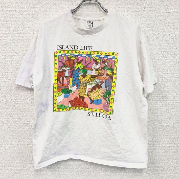 90s　KINGSTREE CLASSIC　半袖プリントTシャツ　ヴィンテージ　白　ホワイト　XLサイズ