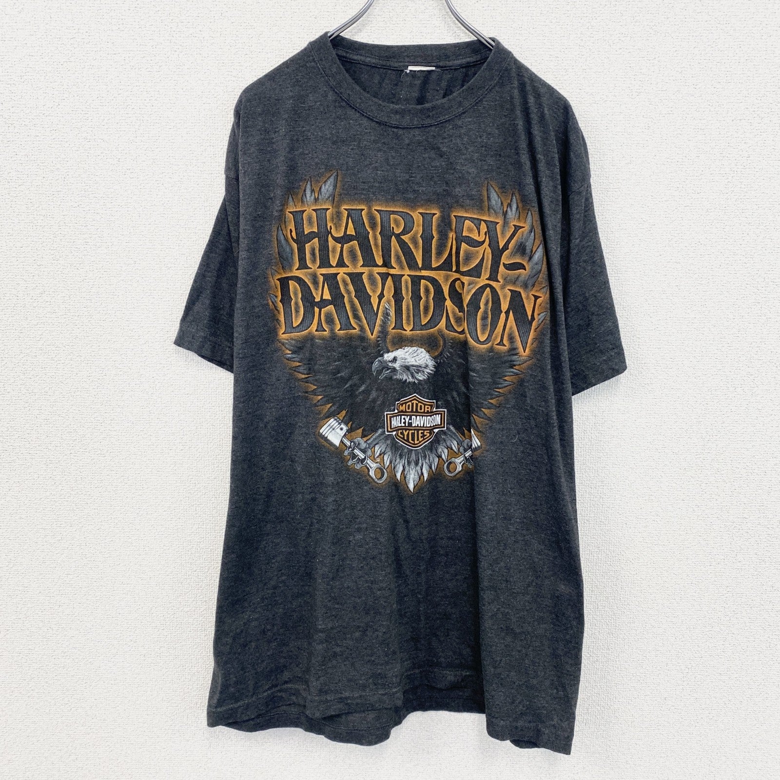 HARLEY DAVIDSON　ハーレーダビッドソン　半袖プリントTシャツ　ダークグレー　