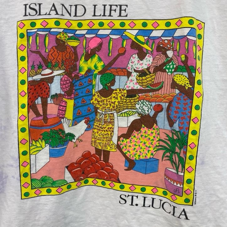 90s　KINGSTREE CLASSIC　半袖プリントTシャツ　ヴィンテージ　白　ホワイト　XLサイズ