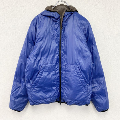 CAMP7　キャンプセブン　ダウンジャケット　ダウン90%　リバーシブル　青　ブルー　茶色　ブラウン　Lサイズ