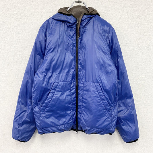 CAMP7　キャンプセブン　ダウンジャケット　ダウン90%　リバーシブル　青　ブルー　茶色　ブラウン　Lサイズ