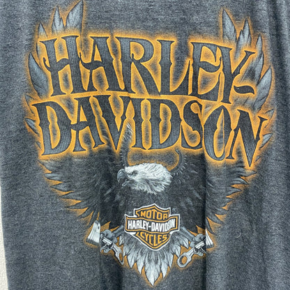 HARLEY DAVIDSON　ハーレーダビッドソン　半袖プリントTシャツ　ダークグレー　