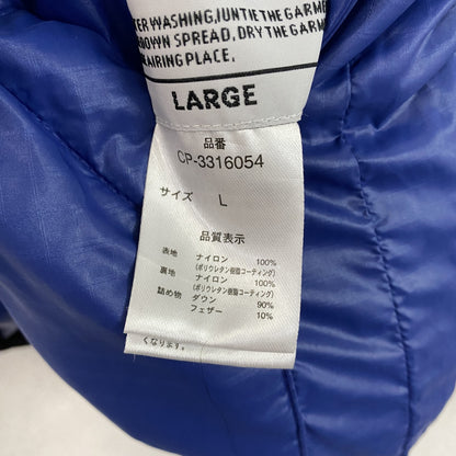 CAMP7　キャンプセブン　ダウンジャケット　ダウン90%　リバーシブル　青　ブルー　茶色　ブラウン　Lサイズ