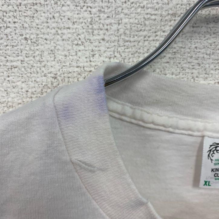 90s　KINGSTREE CLASSIC　半袖プリントTシャツ　ヴィンテージ　白　ホワイト　XLサイズ