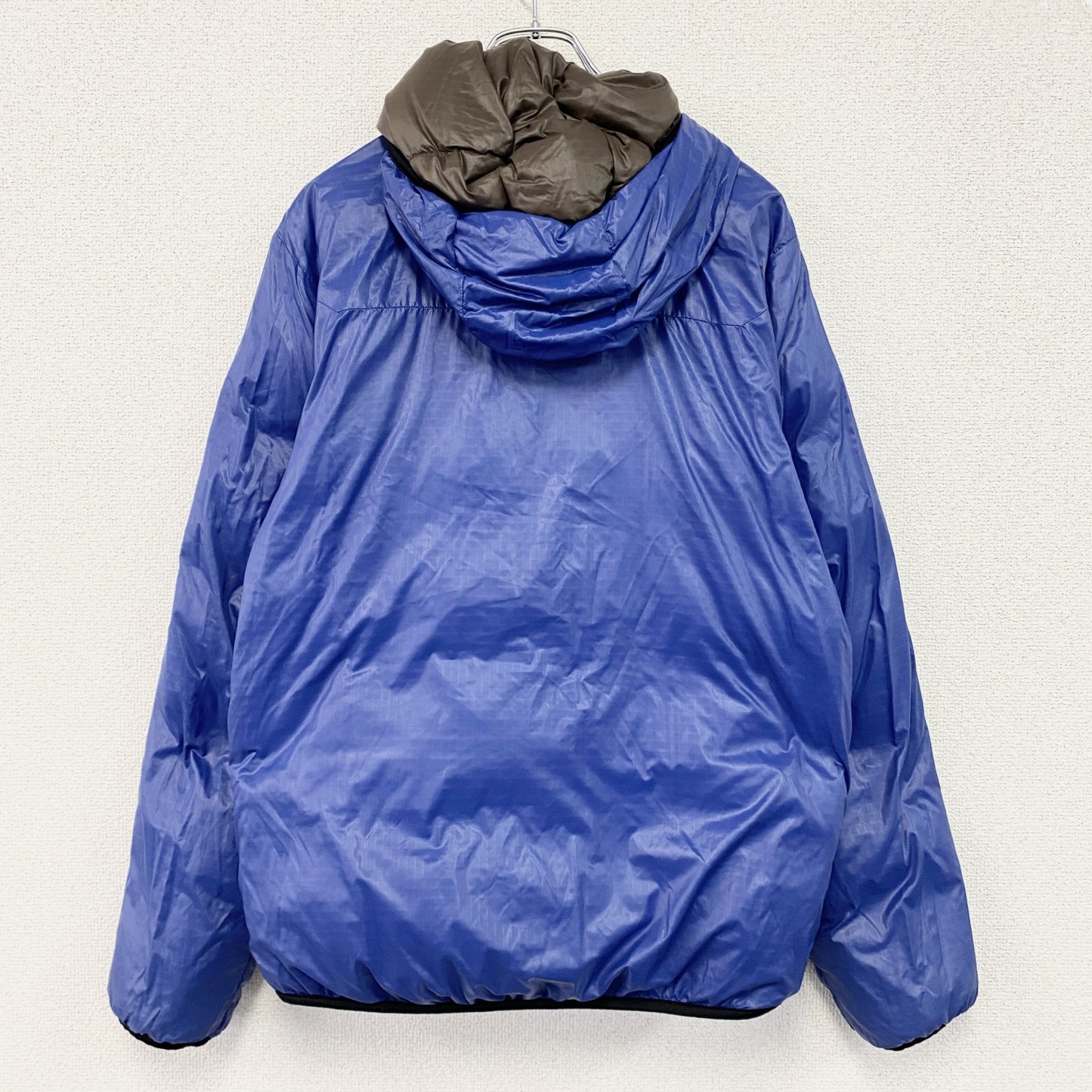 CAMP7　キャンプセブン　ダウンジャケット　ダウン90%　リバーシブル　青　ブルー　茶色　ブラウン　Lサイズ