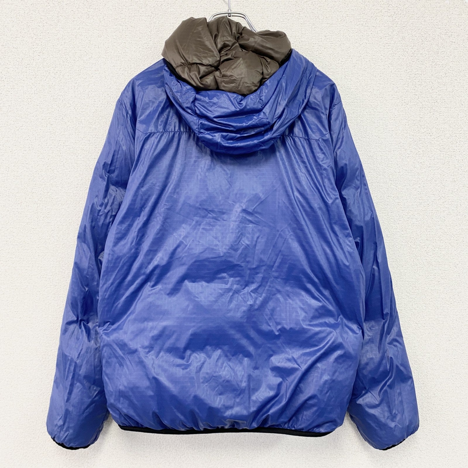 CAMP7　キャンプセブン　ダウンジャケット　ダウン90%　リバーシブル　青　ブルー　茶色　ブラウン　Lサイズ