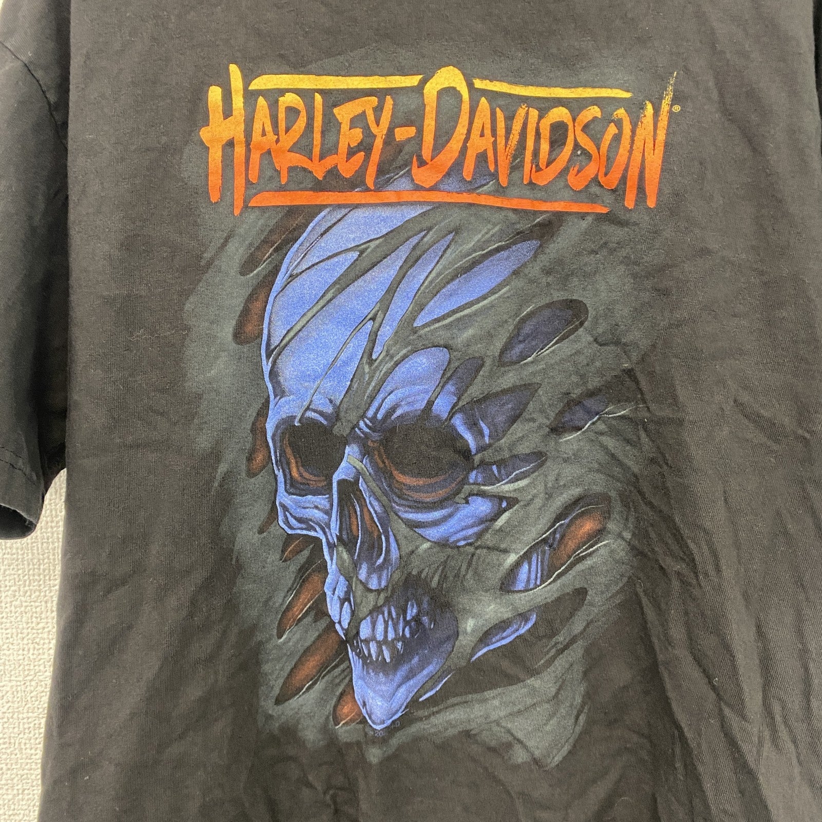 HARLEY DAVIDSON　ハーレーダビッドソン　半袖両面プリントTシャツ　黒　ブラック　Lサイズ