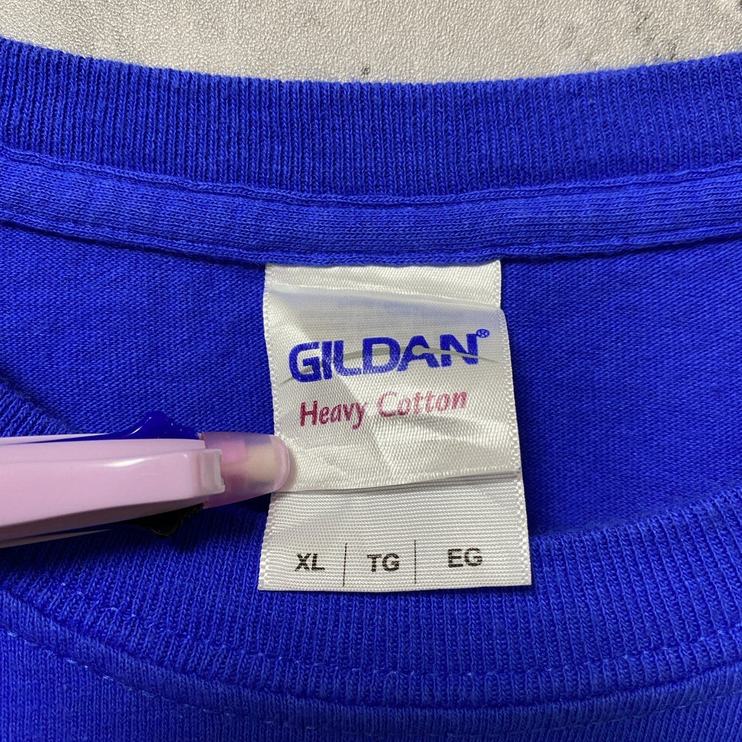 古着 used　GILDAN ギルダン　MLB メジャーリーグ　カンザスシティ・ロイヤルズ　半袖プリントTシャツ　青　野球　XL