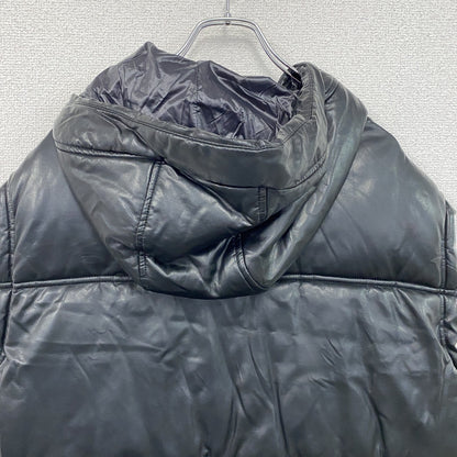 ZARA　ザラ　フェイクレザーベスト　中綿入り　黒　ブラック　XSサイズ