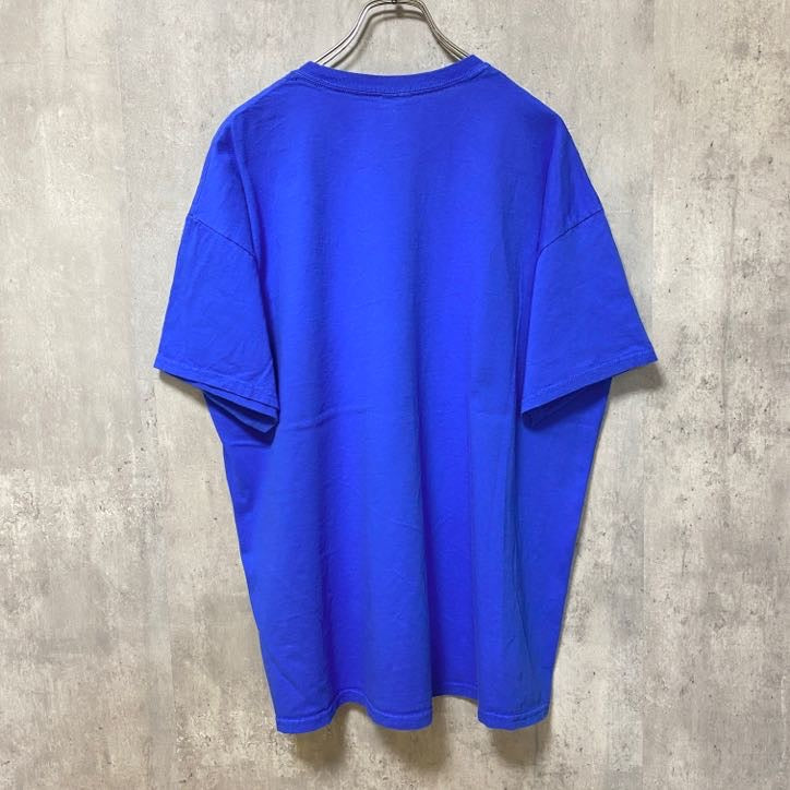 古着 used　GILDAN ギルダン　MLB メジャーリーグ　カンザスシティ・ロイヤルズ　半袖プリントTシャツ　青　野球　XL