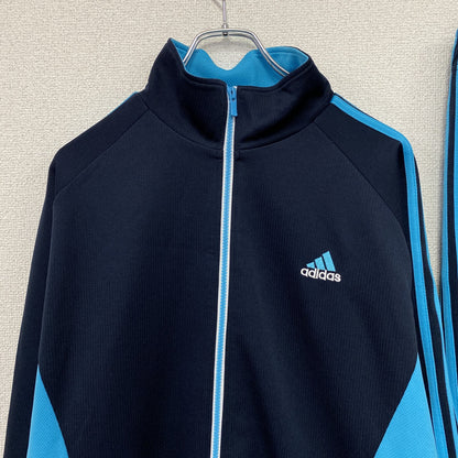 adidas　アディダス　ジャージセットアップ　トラックジャケット　トラックパンツ　ネイビー　Oサイズ