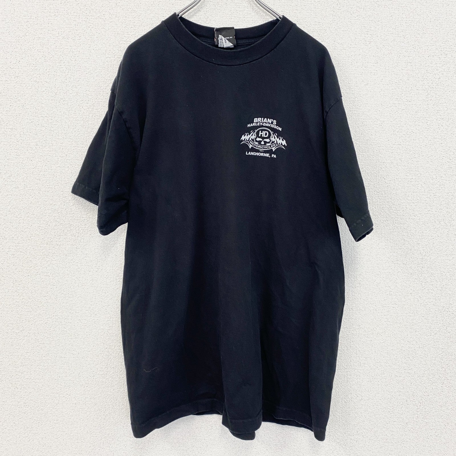 00s　HARLEY DAVIDSON　ハーレーダビッドソン　半袖両面プリントTシャツ　黒　ブラック　XLサイズ　