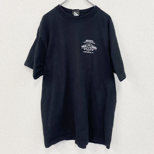 00s　HARLEY DAVIDSON　ハーレーダビッドソン　半袖両面プリントTシャツ　黒　ブラック　XLサイズ　
