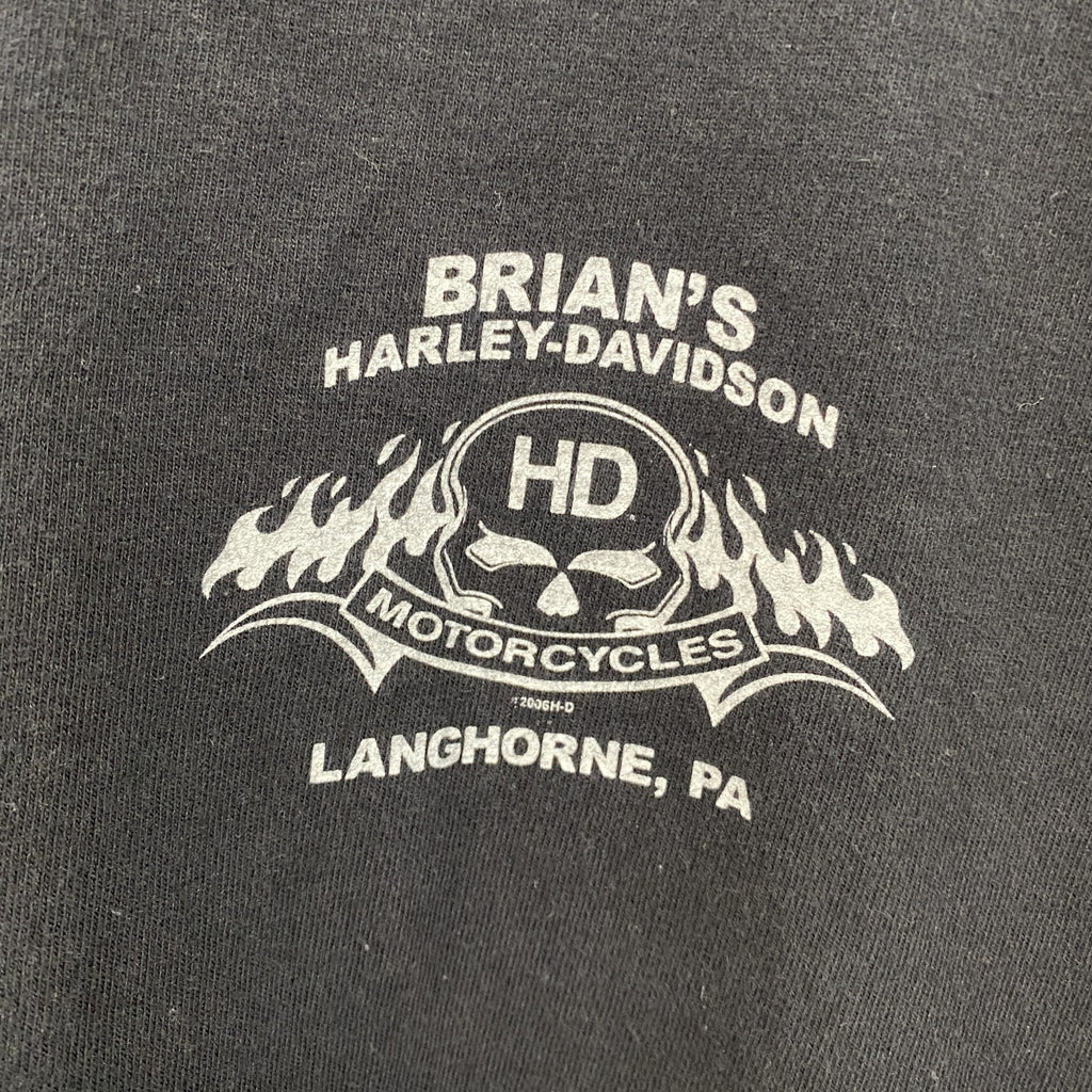 00s　HARLEY DAVIDSON　ハーレーダビッドソン　半袖両面プリントTシャツ　黒　ブラック　XLサイズ　