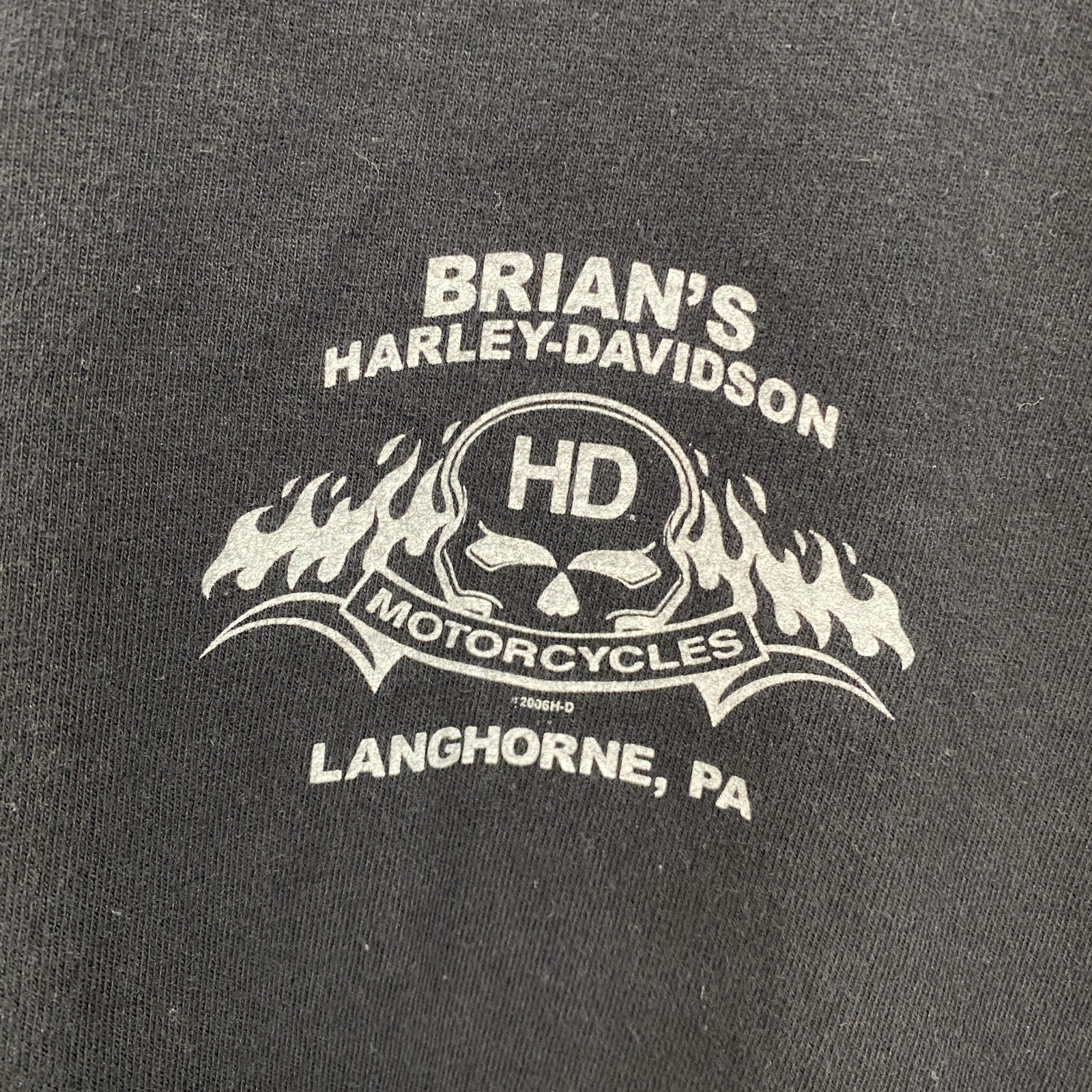 00s　HARLEY DAVIDSON　ハーレーダビッドソン　半袖両面プリントTシャツ　黒　ブラック　XLサイズ　