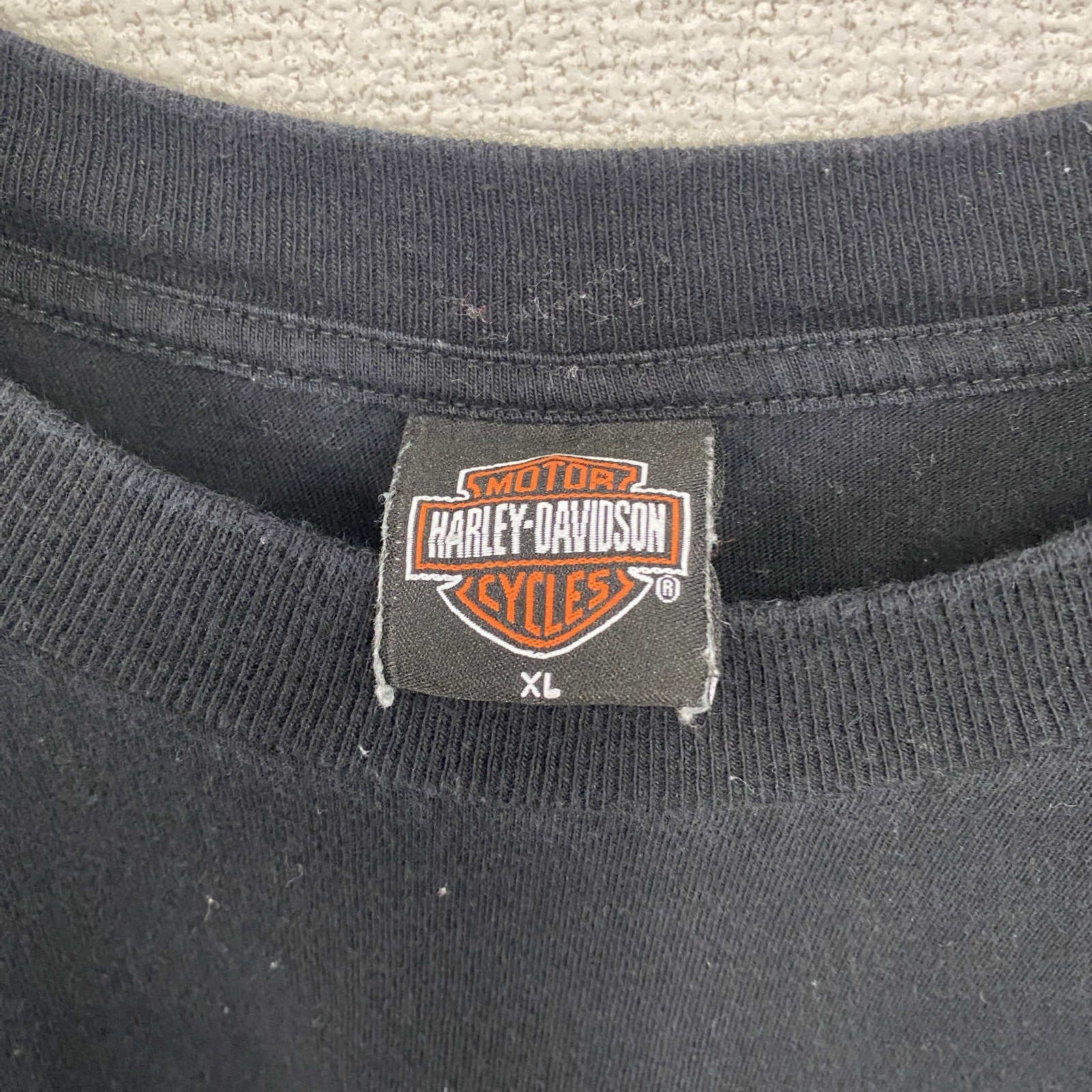 00s　HARLEY DAVIDSON　ハーレーダビッドソン　半袖両面プリントTシャツ　黒　ブラック　XLサイズ　