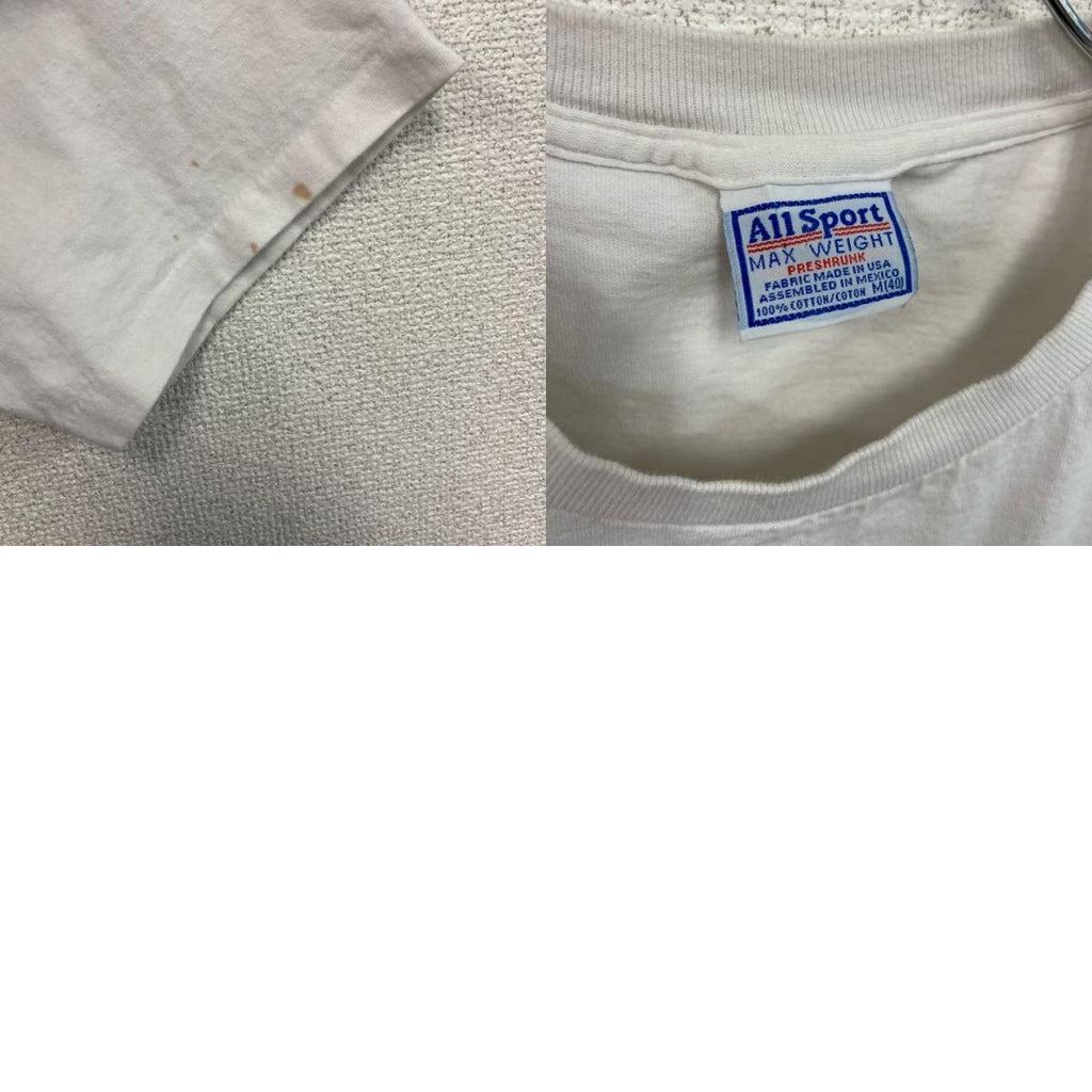 90s　All Sport　オールスポート　半袖プリントTシャツ　ヴィンテージ　USA製　白　ホワイト　Mサイズ