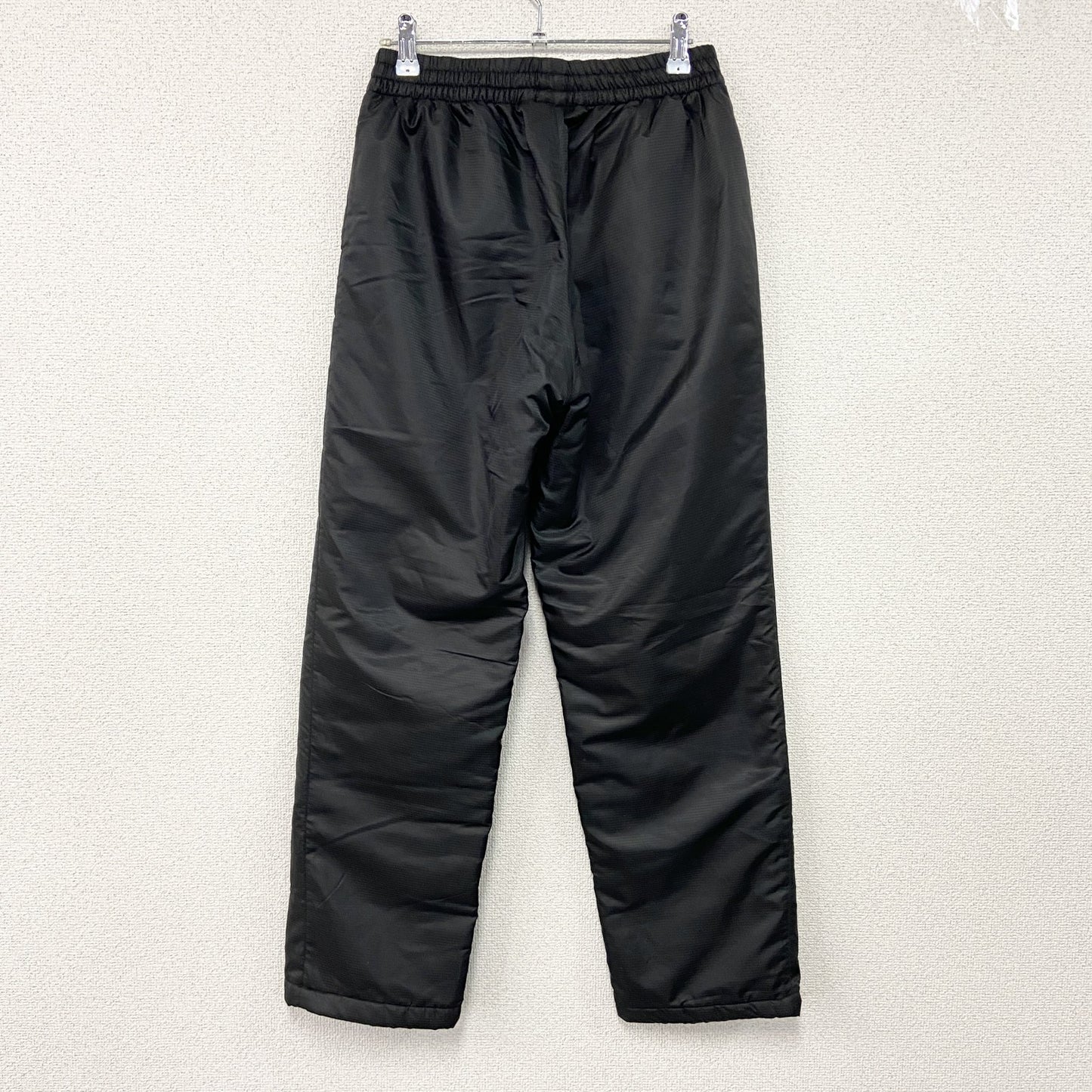 adidas　アディダス　CLIMAPROOF　クライマプルーフ　トラックパンツ　中綿入り　刺繡ロゴ　黒　ブラック　Sサイズ