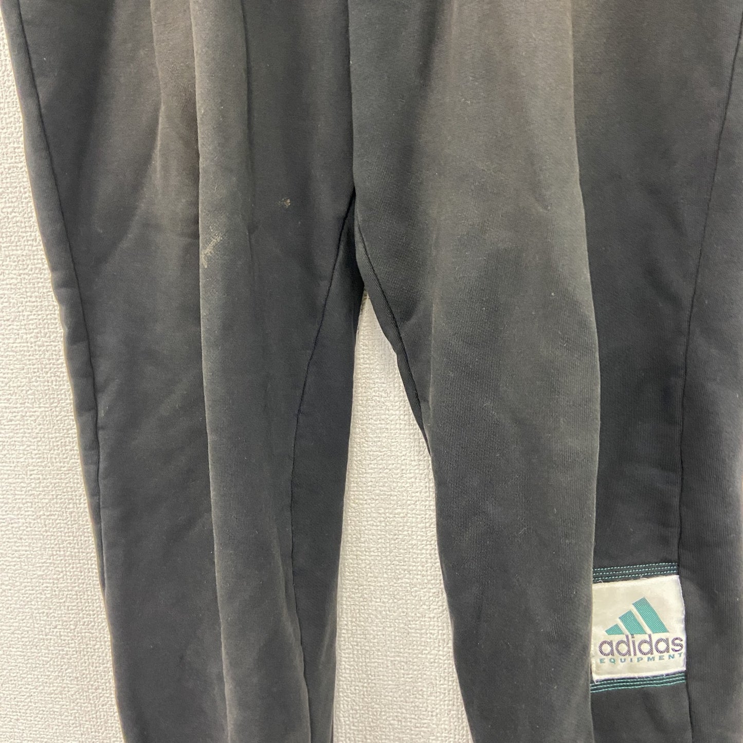 90s　adidas　アディダス　EQUIPMENT　エキップメント　スウェットパンツ　パフォーマンスロゴ　黒　ブラック　Lサイズ