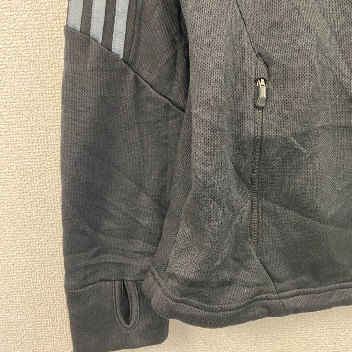 adidas　アディダス　フルジップトラックジャケット/ジャージ　黒　ブラック　Mサイズ