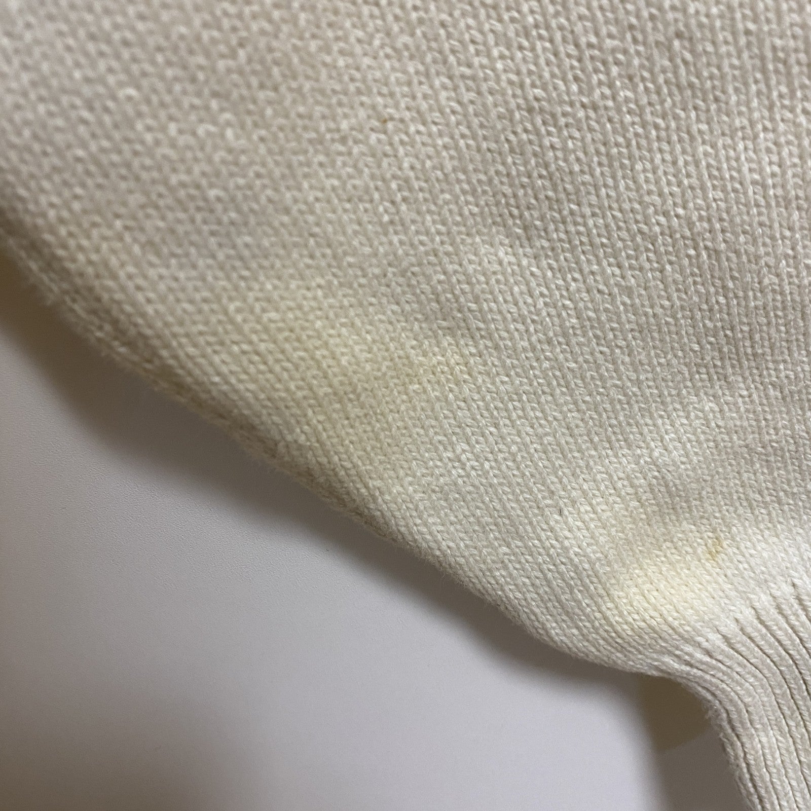 古着 used　NAUTICA ノーティカ　長袖クルーネックニット　セーター　ワンポイント刺繍　白　シンプル　レトロ　Lサイズ