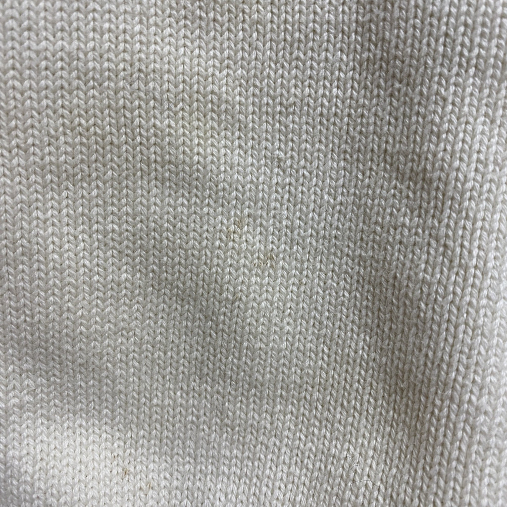 古着 used　NAUTICA ノーティカ　長袖クルーネックニット　セーター　ワンポイント刺繍　白　シンプル　レトロ　Lサイズ