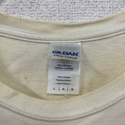 GILDAN　ギルダン　半袖プリントTシャツ　漢字T　文字T　ゴキゲンファクトリー　白　ホワイト　Lサイズ