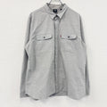 Levi’s　リーバイス　長袖シャツ　フラップポケット　比翼仕立て　無地　灰色　グレー　XLサイズ
