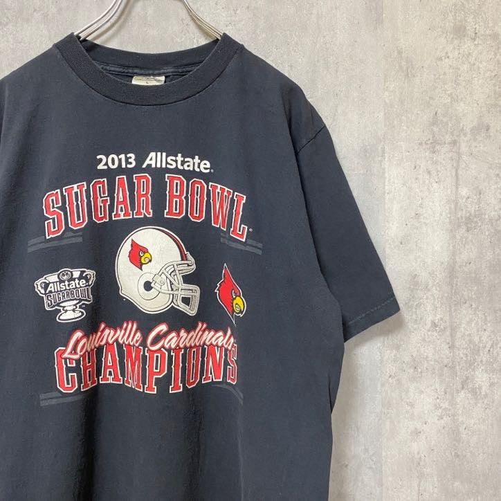 古着 used　SUGAR BOWL シュガーボウル　半袖プリントTシャツ　カレッジフットボール　アメフト　黒　ブラック　Lサイズ
