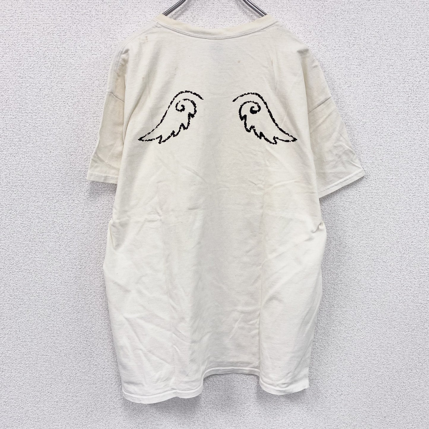 GILDAN　ギルダン　半袖プリントTシャツ　漢字T　文字T　ゴキゲンファクトリー　白　ホワイト　Lサイズ