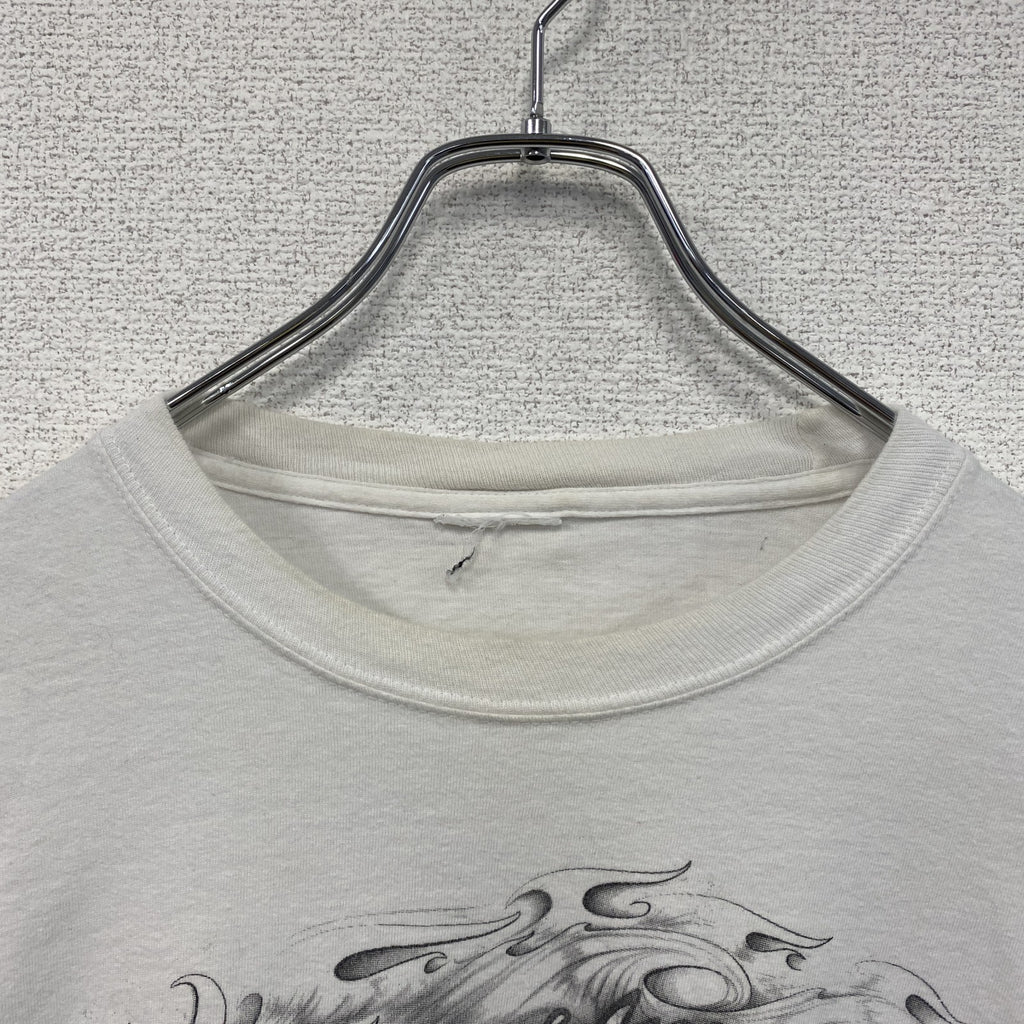 HARLEY DAVIDSON　ハーレーダビッドソン　長袖プリントTシャツ　白　ホワイト