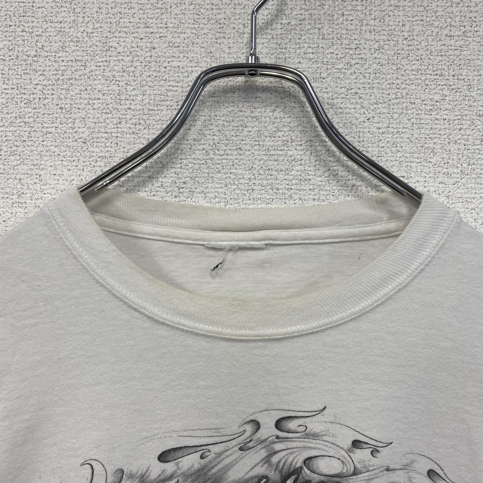 HARLEY DAVIDSON　ハーレーダビッドソン　長袖プリントTシャツ　白　ホワイト