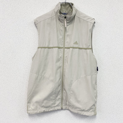 adidas　アディダス　フルジップベスト　ゴルフ　ベージュ