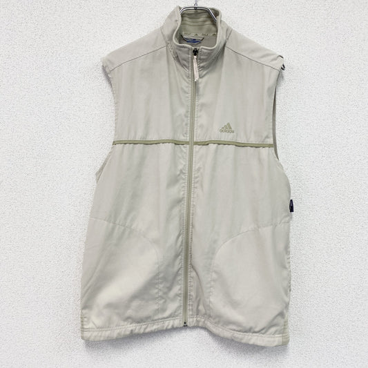 adidas　アディダス　フルジップベスト　ゴルフ　ベージュ