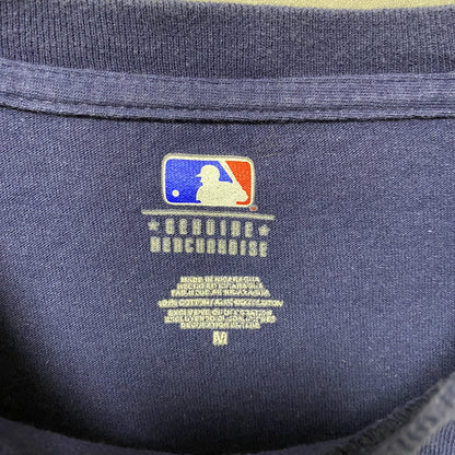 古着 used　MLB メジャーリーグ　TWINS　ミネソタツインズ　半袖プリントTシャツ　ネイビー　紺　野球　Mサイズ